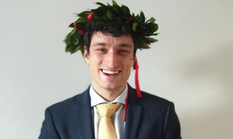 Civitanova, discute la tesi online in diretta da Milano: Riccardo Taffoni si laurea in Ingegneria matematica