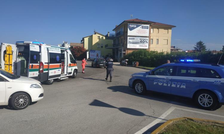 Civitanova, incidende all'ex rotonda Pellegrini: motociclista al Pronto Soccorso