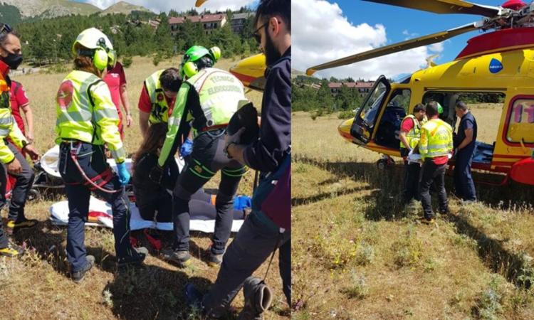 Si frattura la caviglia durante un'escursione sul Monte Bove: 19enne recuperata in eliambulanza Si frattura la caviglia durante un'escursione sul Monte Bove: 19enne recuperata in eliambulanza