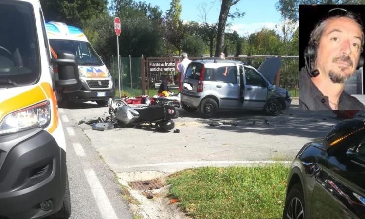 Urbisaglia, tremendo scontro tra auto e moto lungo la Statale: muore Aliberto Sagretti (FOTO)