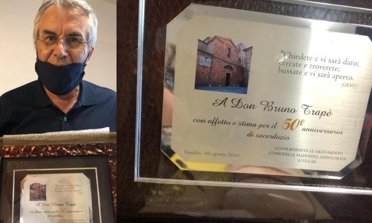 Gualdo, Don Bruno Trapé festeggia 50 anni di sacerdozio Gualdo, Don Bruno Trapé festeggia 50 anni di sacerdozio