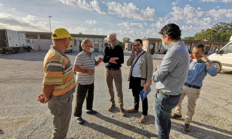 Macerata, Sandro Parcaroli al mercato ortofrutticolo di Piediripa: "deve diventare un'eccellenza"
