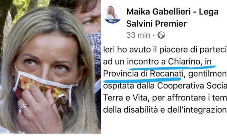 Maika Gabellieri scivola...sulla geografia: gaffe social, Recanati diventa provincia