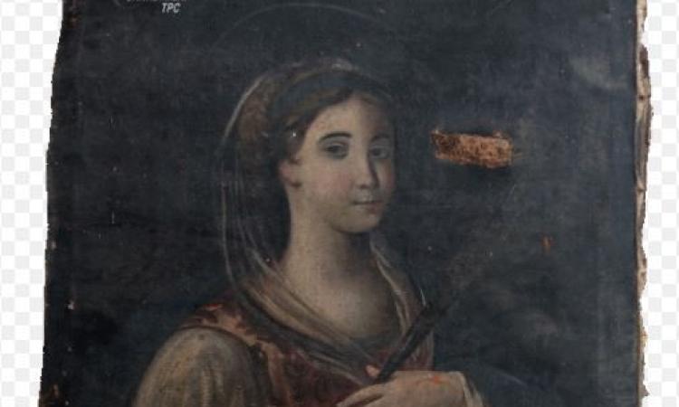 I carabinieri riportano a casa il dipinto di Santa Lucia da Venarotta: era stato trafugato oltre 60 anni fa I carabinieri riportano a casa il dipinto di Santa Lucia da Venarotta: era stato trafugato oltre 60 anni fa