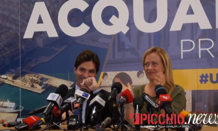 VIDEO - Acquaroli vince nelle Marche e festeggia con Giorgia Meloni: "Vittoria straordinaria"
