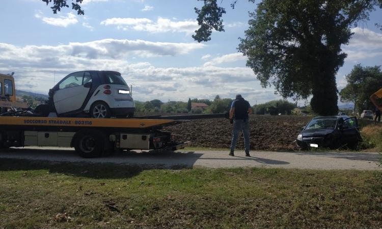 Montecassiano, carambola fra 4 auto lungo la Provinciale: 5 feriti. Donna in gravi condizioni a Torrette (FOTO) Montecassiano, carambola fra 4 auto lungo la Provinciale: 5 feriti. Donna in gravi condizioni a Torrette (FOTO)