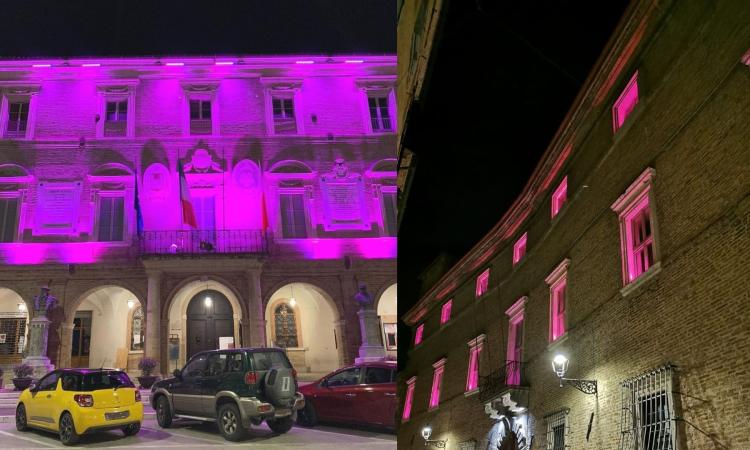 "Vicinanza alle donne colpite dal tumore al seno": San Severino e Mogliano si tingono di rosa