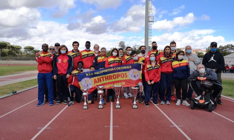 Campionati di atletica paralimpica: titolo nazionale e tre podi per l'Anthropos di Civitanova