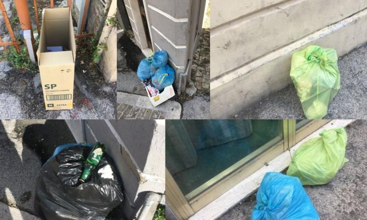 Macerata, "Ogni mattina rifiuti abbandonati davanti al negozio": la rabbia dei titolari del tabacchi 'Le Mura' Macerata, "Ogni mattina rifiuti abbandonati davanti al negozio": la rabbia dei titolari del tabacchi 'Le Mura'