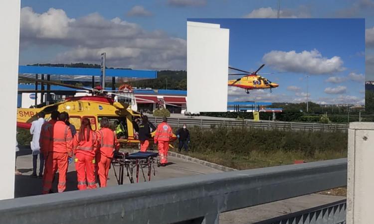 Corridonia, si trancia le dita di una mano mentre lavora il marmo: operaio a Torrette in eliambulanza (FOTO)