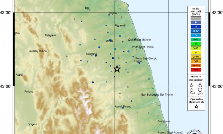 Scossa nella notte, il terremoto sveglia le Marche