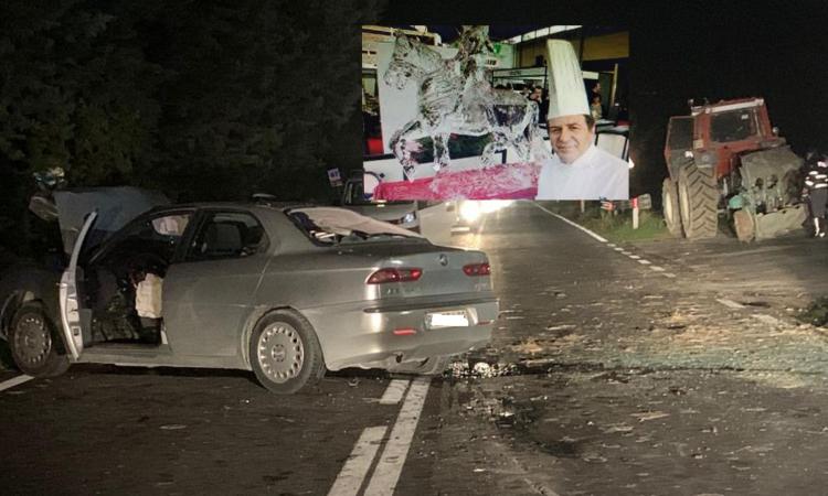 Pieve Torina, incidente tra auto e trattore: noto ristoratore in gravi condizioni (FOTO)
