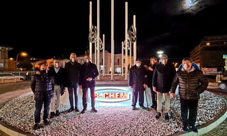 Civitanova, la Rotatoria del Castellaro cambia volto e nome: ecco la nuova "B-Chem"