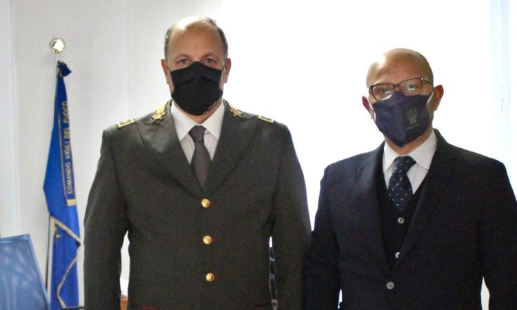 Macerata, il questore Trombadore in visita presso il Comando dei Vigili del Fuoco Macerata, il questore Trombadore in visita presso il Comando dei Vigili del Fuoco