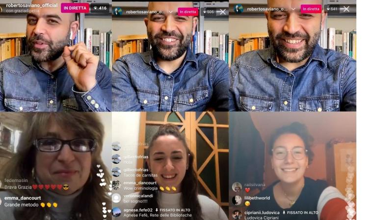 Roberto Saviano e gli studenti dell’Istituto Agrario di Macerata: dialogo in diretta social
