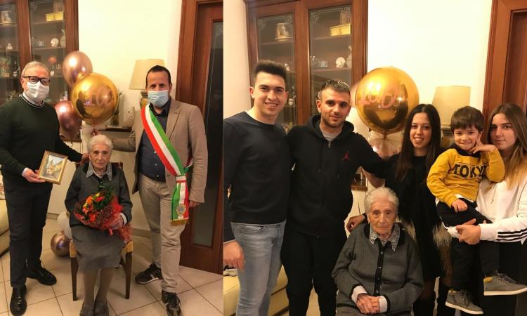 Pollenza, Giuseppa Santinelli festeggia 100 anni: per lei doppi auguri