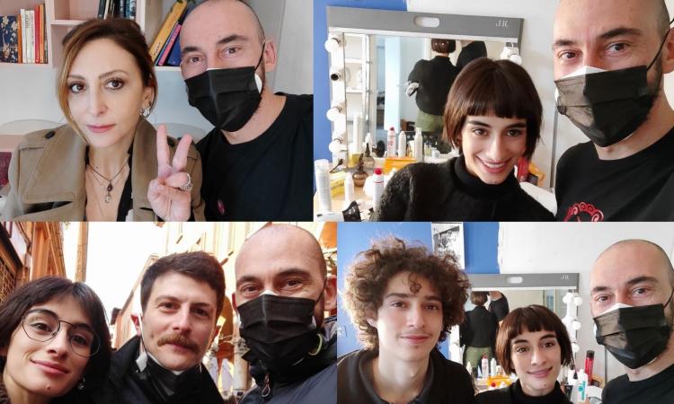 Montecosaro, l'hair stylist Roberto Acquaroli ha 'messo le mani' sugli attori dell'ultimo film dei Manetti Bross
