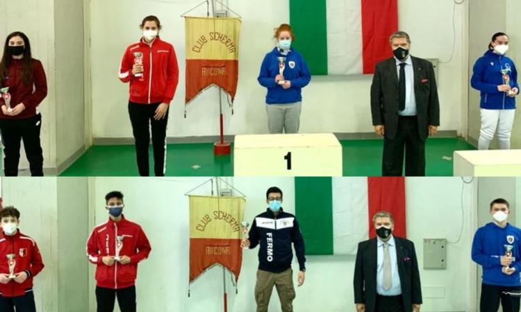 Club Scherma Recanati, i giovani Pintucci e Pennacchioni tornano da Ancona con due podi nella Spada