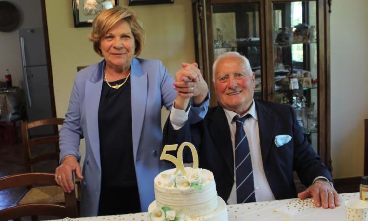 Castelraimondo, nozze d'oro per Nando e Tina: gli auguri di tutta la comunità