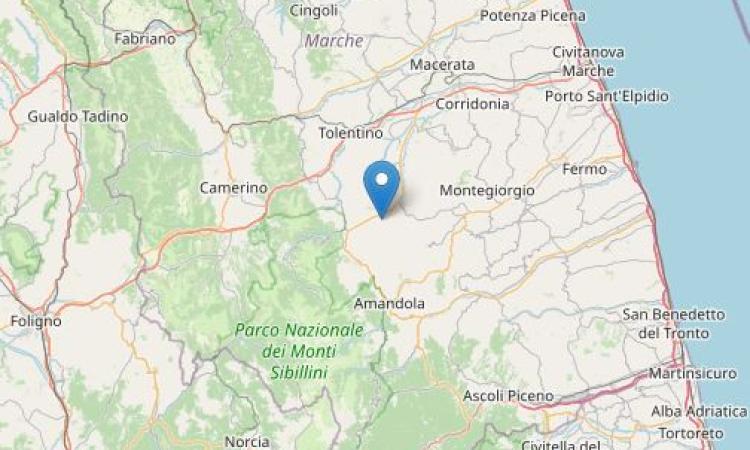 Scossa di magnitudo 2.9 all'alba: epicentro a San Ginesio