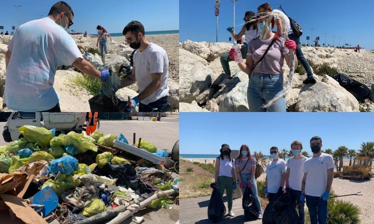 Civitanova, basta rifiuti: giovani e over 60 insieme per la pulizia dell'area portuale (FOTO)