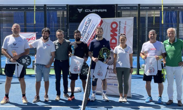 Macerata, primo torneo di padel Admo: vince la solidarietà