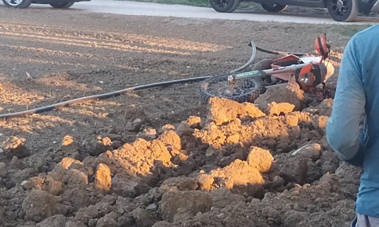 Corridonia, operaio colpito al volto da un tubo: soccorso in eliambulanza (Video e Foto)