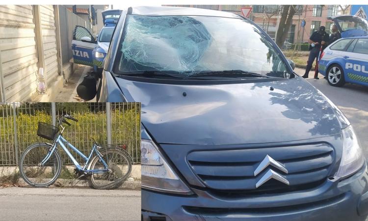 Potenza Picena, bici travolta da un'auto lungo la Statale: una donna in gravi condizioni a Torrette Potenza Picena, bici travolta da un'auto lungo la Statale: una donna in gravi condizioni a Torrette