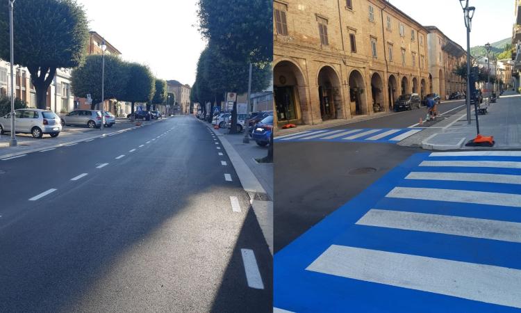 San Severino, viali Eustachio e Bigioli: terminati i lavori di asfaltatura