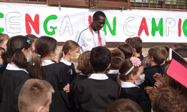 Il campione Ndiaga Dieng incontra gli alunni dell'Istituto Comprensivo di Colmurano