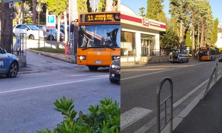 Macerata, si butta sotto il bus in corsa: 57enne travolto in via dei Velini. Trasferito a Torrette