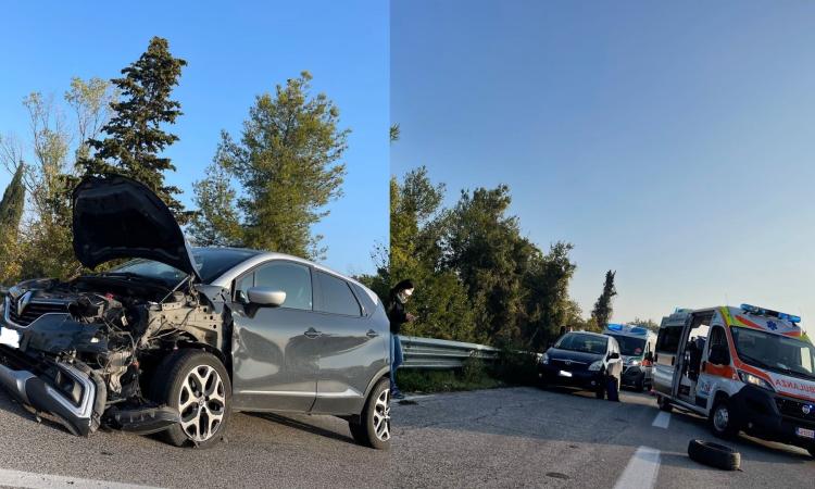 Montecosaro, schianto in superstrada. Tre le vetture coinvolte e code chilometriche (Video e Foto)