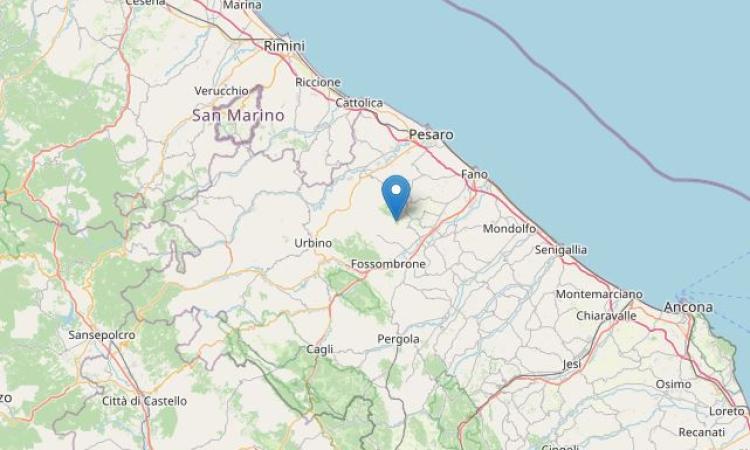 Scossa di terremoto magnitudo 4.3 con epicentro nel Pesarese: avvertita anche lungo la costa