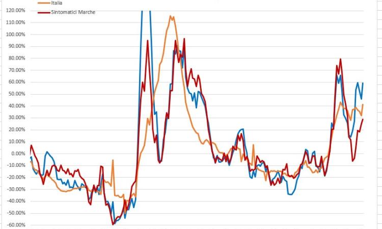 Covid, perché nelle Marche le cose vanno di nuovo male? L'analisi del virus nei grafici dell'ingegner Petro