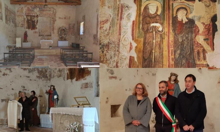 Riapre la chiesa di San Tossano a Sefro: custodisce la più antica raffigurazione di San Francesco nelle Marche Riapre la chiesa di San Tossano a Sefro: custodisce la più antica raffigurazione di San Francesco nelle Marche