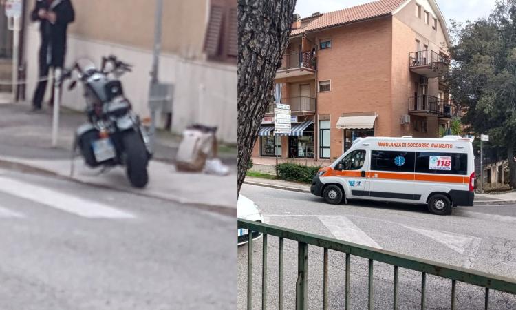 Macerata, auto contro moto all'incrocio: 35enne centauro trasportato all'ospedale Macerata, auto contro moto all'incrocio: 35enne centauro trasportato all'ospedale
