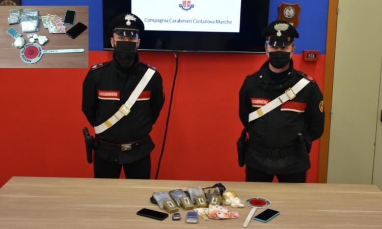 Civitanova, pusher pedinato per giorni e arrestato: nascondeva droga in due appartamenti
