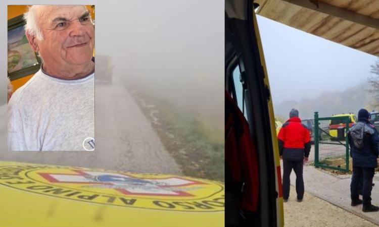 Giuseppe Rosati scomparso da dieci giorni: ricerche sospese a Visso, segnalazioni da Sarnano
