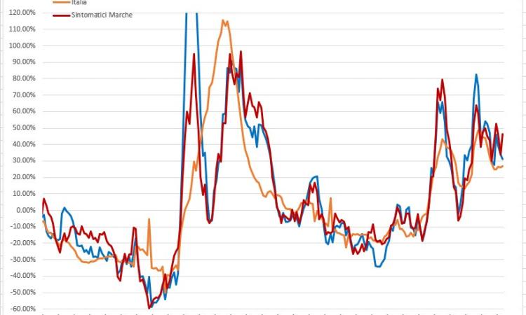 Friuli vicino alla zona gialla, Marche in bilico: l'analisi del virus nei grafici dell'ingegner Petro