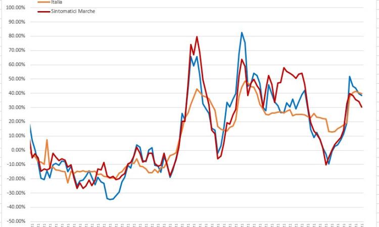 Marche in zona gialla, cosa aspettarsi dalla variante Omicron? L'analisi nei grafici dell'ingegner Petro