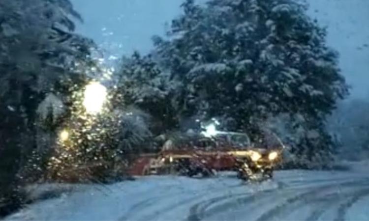 Il Maceratese sotto la morsa della neve: disagi lungo la provinciale Tolentino-San Severino (FOTO) Il Maceratese sotto la morsa della neve: disagi lungo la provinciale Tolentino-San Severino (FOTO)