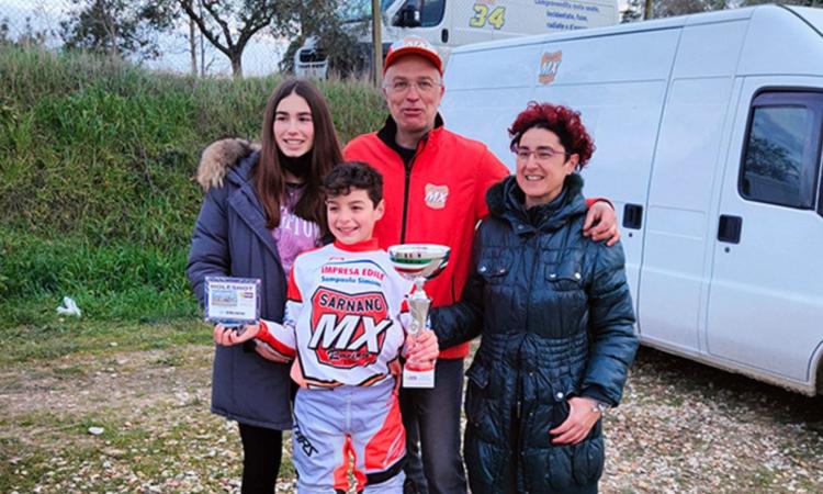 Motocross -  Campionato centro Italia, il baby centauro Santecchia vincente al debutto stagionale