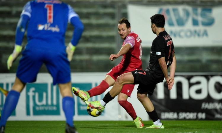 Serie C, l'Ancona Matelica festeggia anche sul campo: perentorio 2-0 al Grosseto