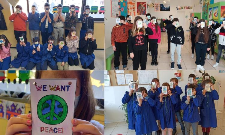 Tolentino, "We Want Peace": i bambini dell'Istituto "Don Bosco" chiedono la pace Tolentino, "We Want Peace": i bambini dell'Istituto "Don Bosco" chiedono la pace