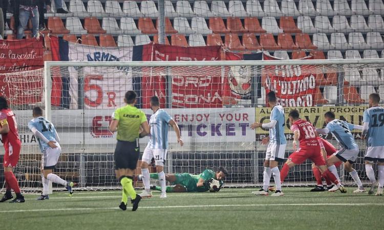 Serie C, altra trasferta amara per l'Ancona Matelica: Merkaj e Palmieri fanno gioire l'Entella