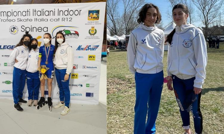 La Roller Civitanova sul podio ai Campionati italiani Indoor con Giulia Presti e Sophia Martufi