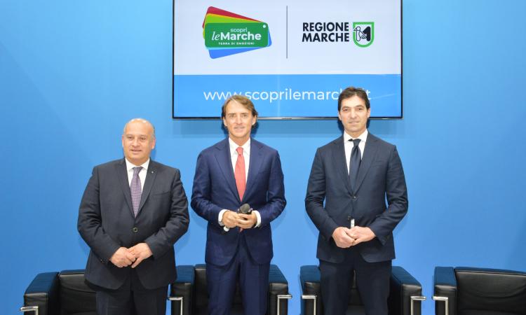 Nuovo logo e spot con Roberto Mancini. Le Marche e il turismo 2022: "Il mercato russo vale il 2%"
