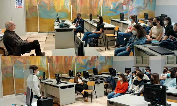 Macerata, il liceo scientifico alla scoperta dell'opera: gli studenti incontrano Paolo Pinamonti