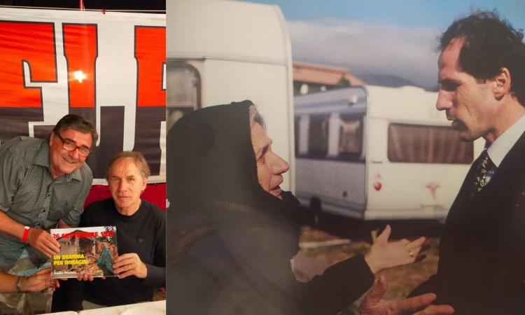 Festa Milan a Potenza Picena, ospite Baresi che riceve il libro di Picchio sul sisma del '97 Festa Milan a Potenza Picena, ospite Baresi che riceve il libro di Picchio sul sisma del '97