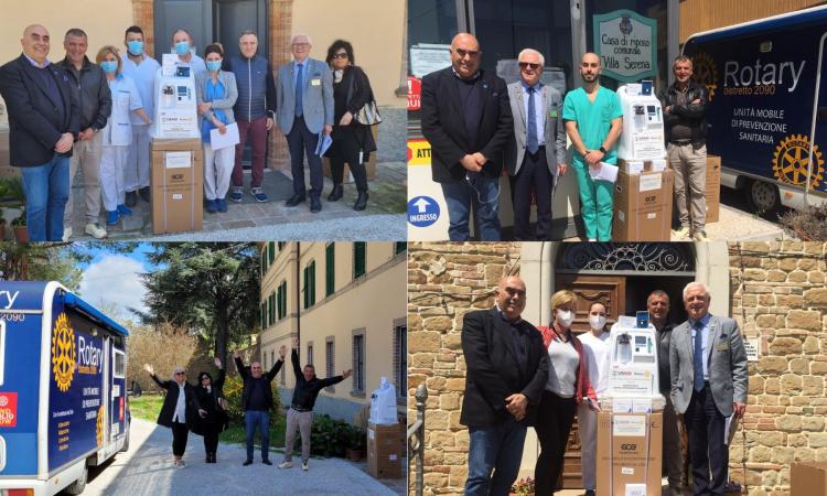 Dispositivi di rapido intervento salvavita alle case di riposo del Maceratese: la donazione Rotary